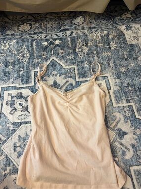 Brandy Melville Light Pink Lace-Trim Cami Top - Women